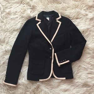 J crew black tweed wool blazer